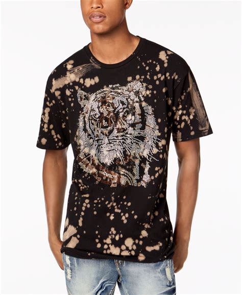 reason clothing mens  shirt graphic rhinestone tiger animal tee xl walmartcom walmartcom