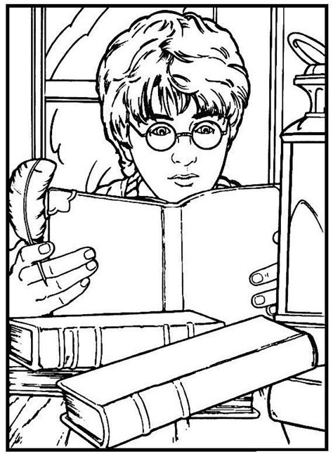 harry potter reads  book harry potter coloring pages harry potter