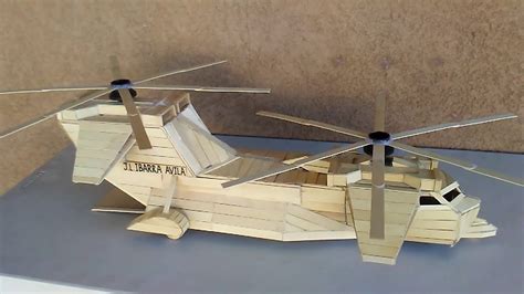 popsicle stick transport helicopter youtube