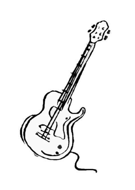 coloring page electric guitar  printable coloring pages img