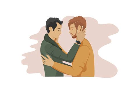 gay kissing men drawing illustrations royalty free vector graphics