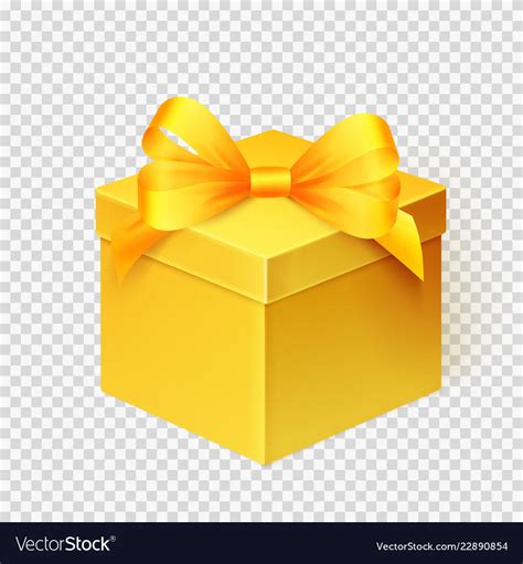 realistic yellow gift box  ribbon design vector image  xxx hot girl