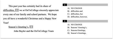sat questions  spread holiday cheer ontocollege