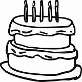 Geburtstag Ausmalbilder Cakes Candles Clipartmag sketch template