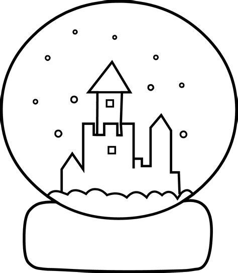 cute snow globe coloring page  clip art