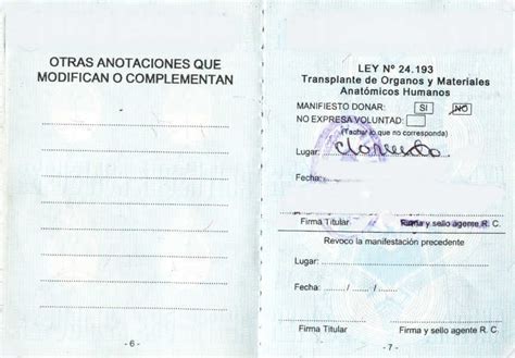 Documento Nacional De Identidad Argentina
