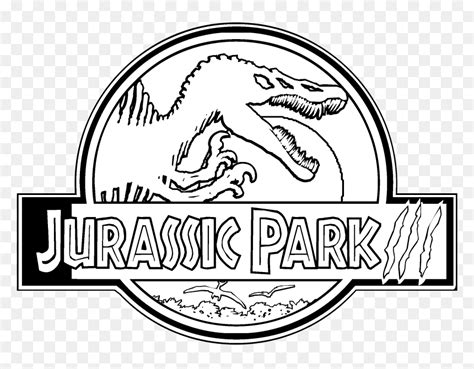 jurassic park logo png coloring jurassic park  transparent png vhv