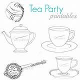 Tea Party Printable Coloring Printables Games Boston Freebies Ultimate List Pages Homeschool Kids Teaparty Crafts Print Justpaintitblog Patterns Comments Teacups sketch template