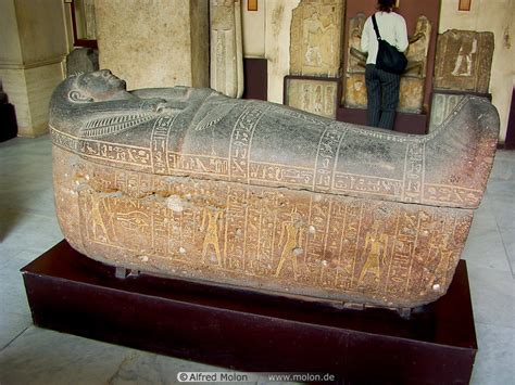 photo  sarcophagus  images egyptian national museum cairo egypt