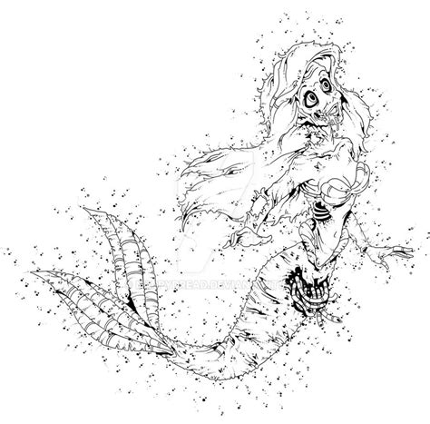 zombie  mermaid  nappydread  deviantart