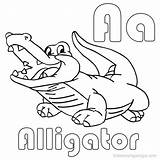 Alligator Coloringfolder Getdrawings sketch template