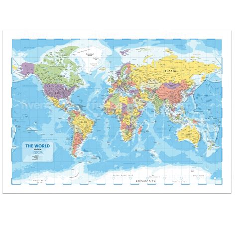 buy large wall map   world  size cm  cm gsm folded