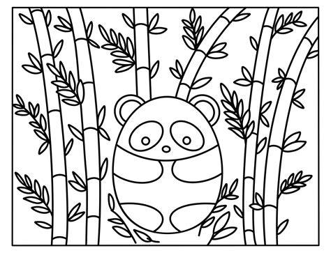 panda  bamboo coloring page etsy