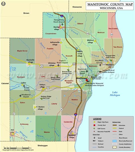 manitowoc county map