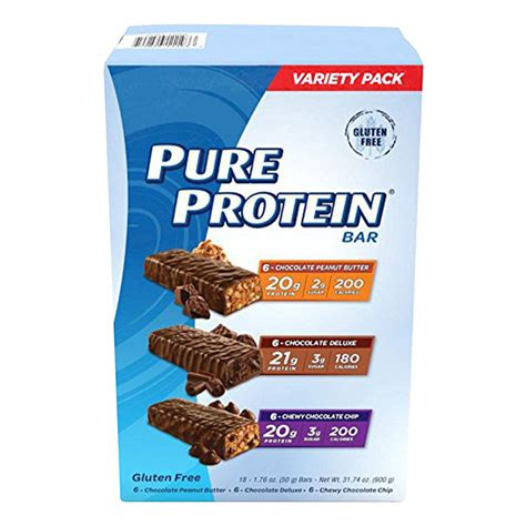 pure protein bars high protein nutritious snacks  support energy  sugar gluten