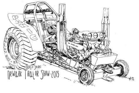 tractor pulling trucks coloring pages sketch coloring page