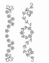 Embroidery Vintage Floral Designs Ricamo Disegni Border Patterns Flower Da Ricami Broderi Para Hand Mano Tambour Bordados Transfers Baby álbumes sketch template
