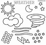 Weather Coloring Pages Preschool Types Print Sheets Kids Waether Mobile Drawing Printable Sheet Seasons Activities Summer Science Coloringway Craft Board sketch template
