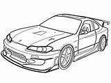 Car Coloring Drawings Jdm Nissan Silvia Cars Pages Cool Sketch Drawing Race Sports Skyline Gtr Subaru S13 Draw 240sx Ausmalbilder sketch template