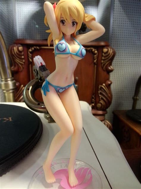 new arrival 7 18cm fairy tail lucy swimsuit ver sex pvc action figure toy collective doll with