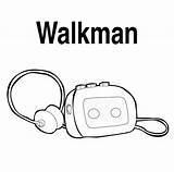 Walkman sketch template