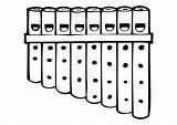 Coloring Panpipes Large sketch template