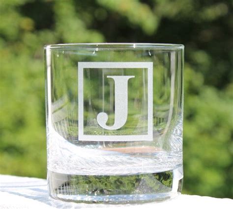 personalized whiskey glasses monogram whiskey glass etched