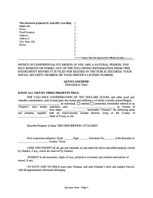 printable quit claim deed form texas printable templates