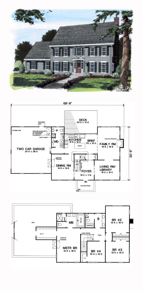 luxury colonial house plans  garage   purpose house plans gallery ideas