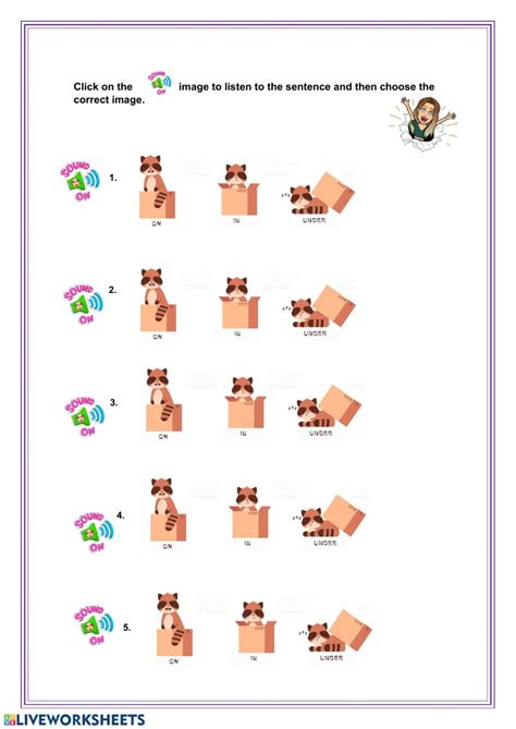prepositions  place    interactive worksheet