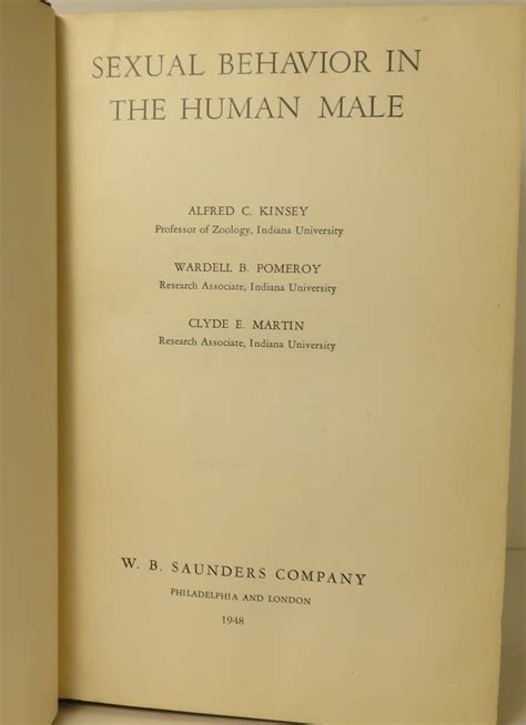 alfred c kinsey wardell b pomeroy sexual behavior in the human male