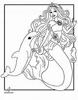 Coloring Mermaid Barbie Pages Dolphin Kids Printable Sheets Tale Colouring Color Princess Christmas Print Jr Girls Getcolorings Animal Colorin Gif sketch template