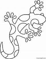 Gecko Coloringall sketch template