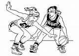 Basketball Girl Coloring Pages Drawing Player Getcolorings Printable sketch template