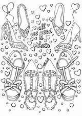 Luxe Stef Colouring Pour Coloriages Adulte Mademoiselle Melle Designlooter Chanel Heel sketch template