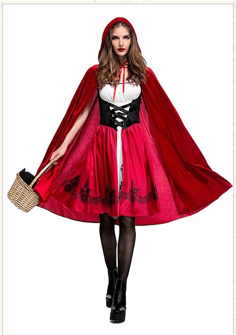 Hot Sexy Dres Plus Size S M L Xl Costume Adult Little Red Riding Hood