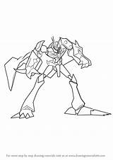 Digimon Omnimon Draw Drawing Step Anime Learn Drawings Paintingvalley sketch template