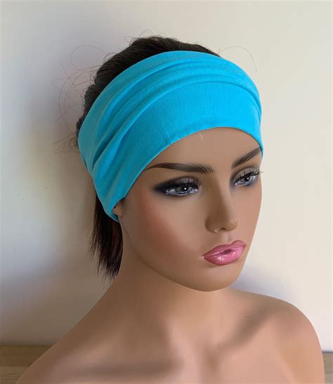 wide headband blue