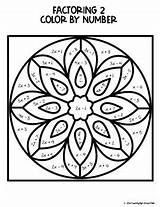 Mandala Factoring Number Color Algebra Math Teaching School High sketch template