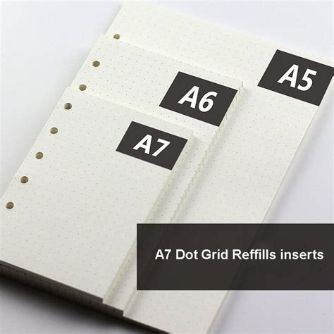 A7 Dot Grid Refills Inserts Paper For Bullet Journals Notebook Diary 90
