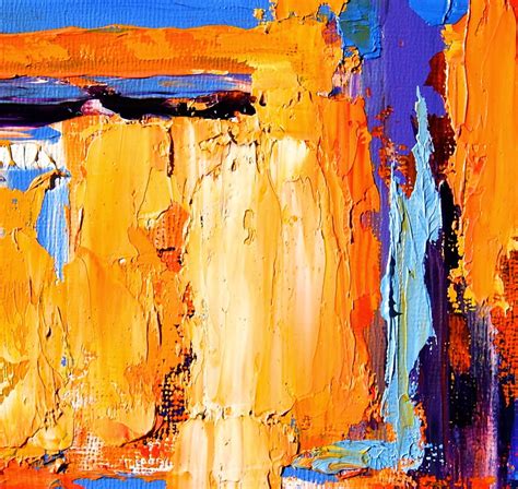 abstract oil painting  thick paint  bright colors  theresa paden