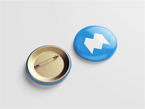 pin button mockup mockups design