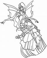 Winx Coloring Harmonix Pages Layla Aisha Bloom Believix Color Elfkena Bw Print sketch template