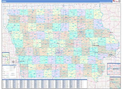 Iowa Zip Code Maps Color Cast