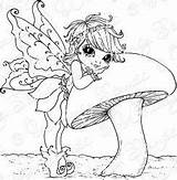 Whimsy Coloring Mushroom Fairy Stamps Adult Pages Colouring Fairies Mushrooms Deviantart Printable Choose Board sketch template