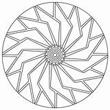 Mandala Coloring Pages Easy Simple Printable Kids Sun Mandalas Abstract Adults Adult Color Sheets Colouring Year Book Olds Spiral Getcolorings sketch template