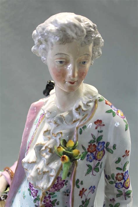 a pair of 19th century german porcelain figurines in cheffins fine art