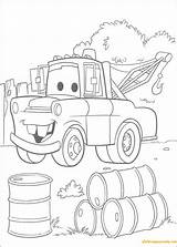 Pages Mater Chevrolet Disney Cars Truck Coloring Color Online sketch template