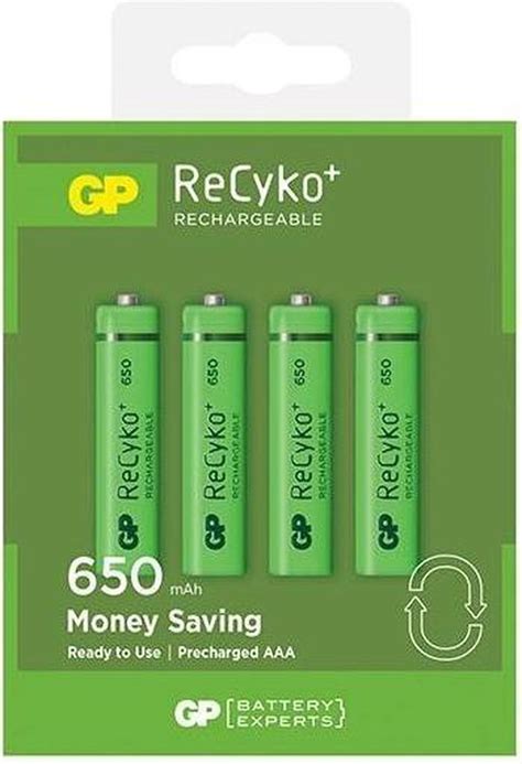 gp recyko rechargeable aaa batterijen mah  stuks bolcom