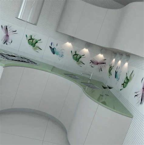 desain keramik dinding motif bunga interior rumah